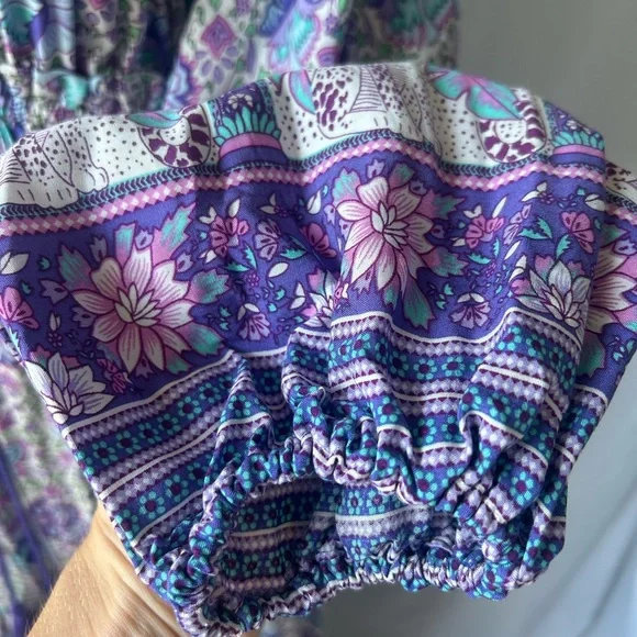 Bohemian Chic Style Floral Maxi Dress Size XS NWOT - Picture 7 of 15